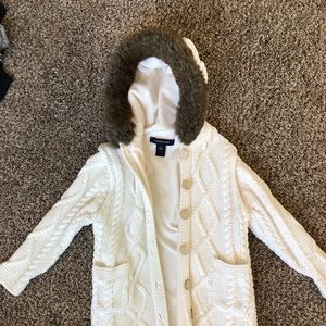 *SOLD*Lands End cable knit cardigan/coat